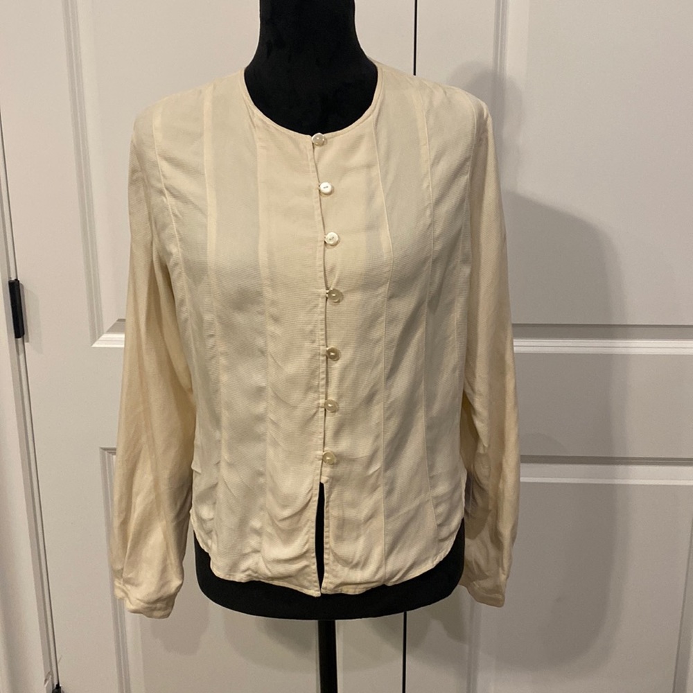 Annie Alexander Vintage 100% Silk Work Shirt